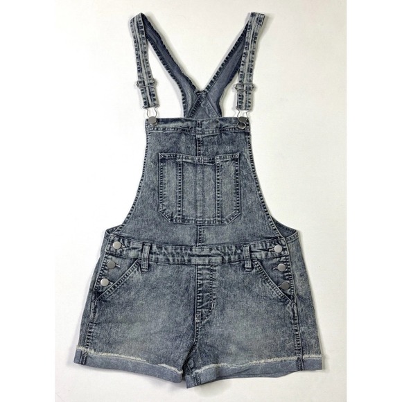 No Boundaries Denim - No Boundaries Denim Overalls Medium (7-9) Cuffed Bibbed Blue Jean